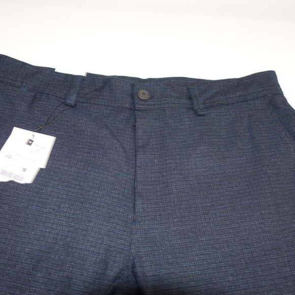 Zara Men's Melange Slim Stretch Pants 38 x 28 NWT Navy Blue Flat Front Slacks - Picture 2 of 8